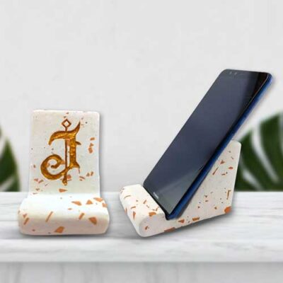 Porta celular con efecto de granito